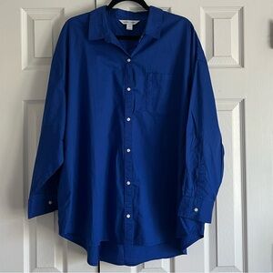 Old Navy Blue Boyfriend Shirt